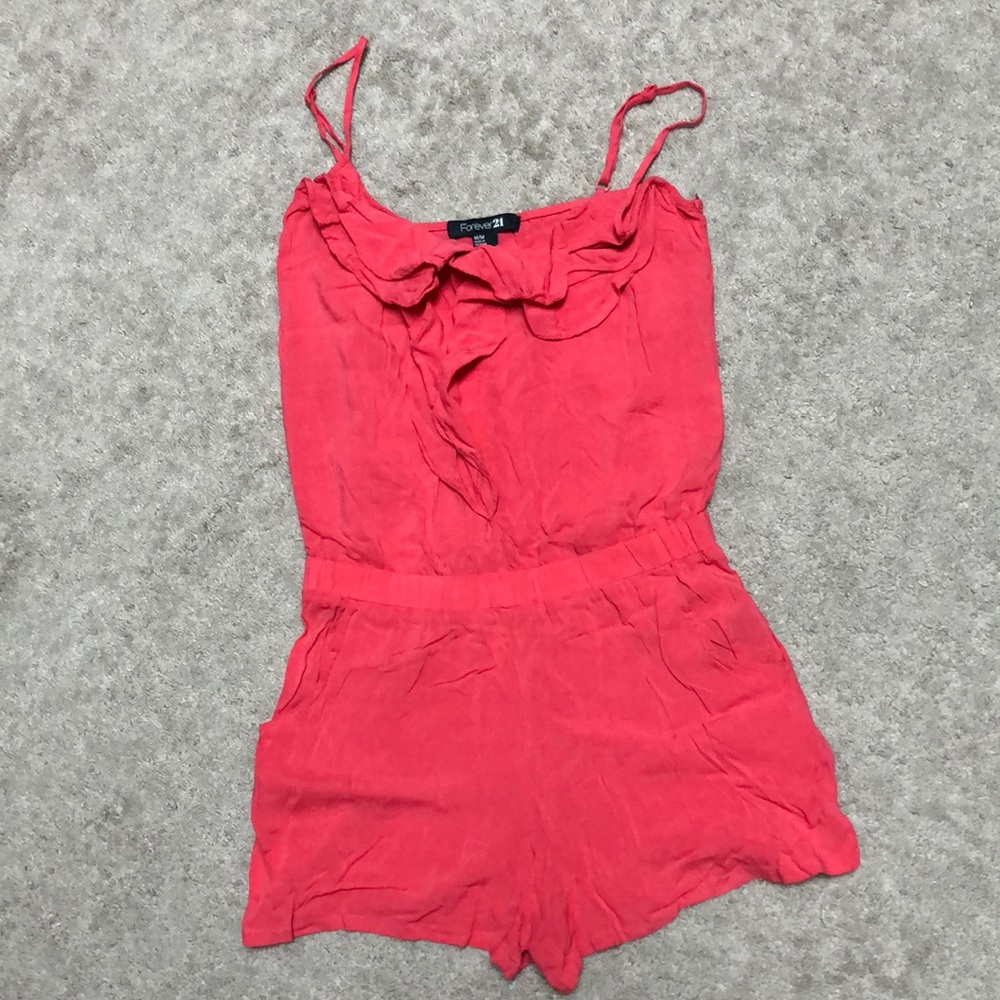 Forever 21 coral romper